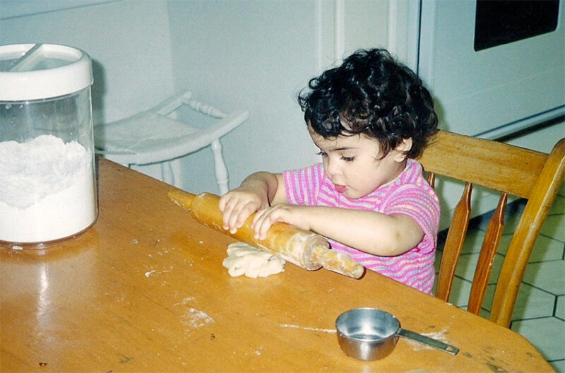 Montessori at home - child baking